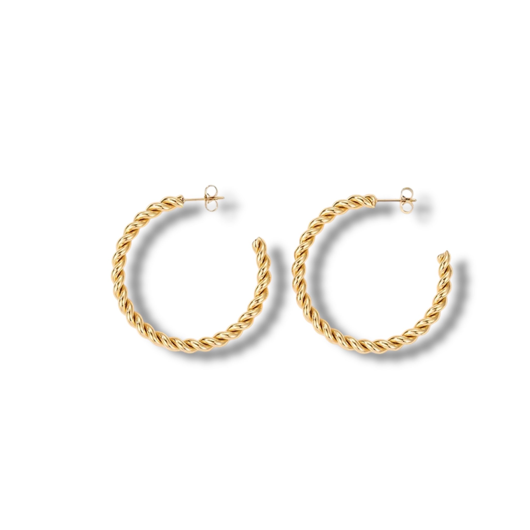 Vintage Spiral Earrings - Gold