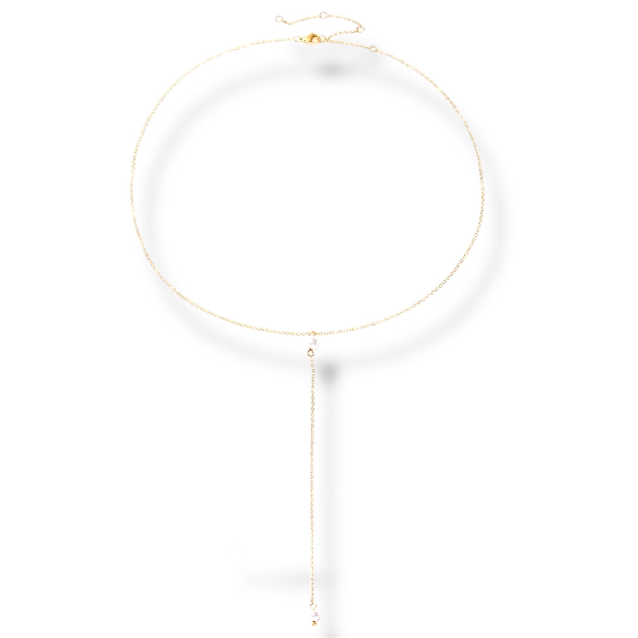 Dainty Pearl Necklace - Gold