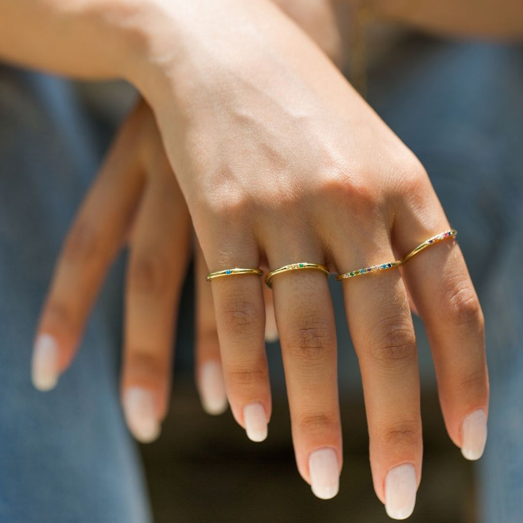 Idiétero Birthstone Ring - Gold
