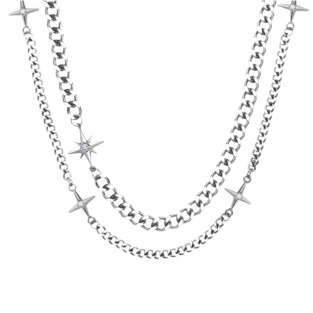 Star Necklace - Silver - BRAVAN Star Necklace - Silver  (Store description)