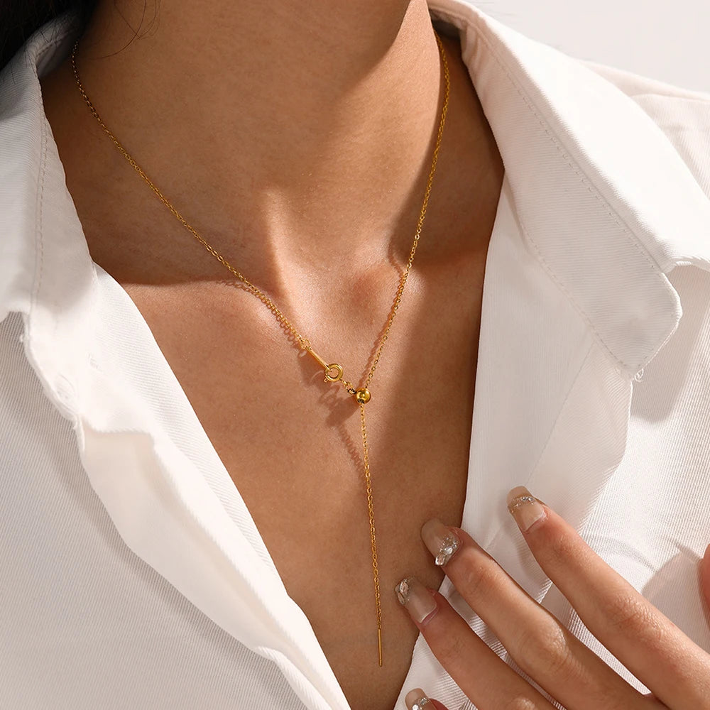 Layered Pendant Necklace - Gold