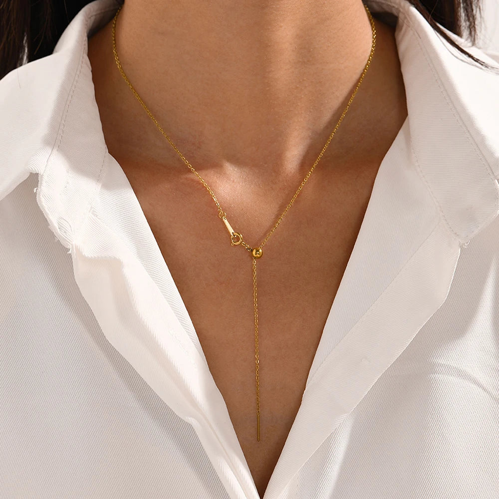 Layered Pendant Necklace - Gold