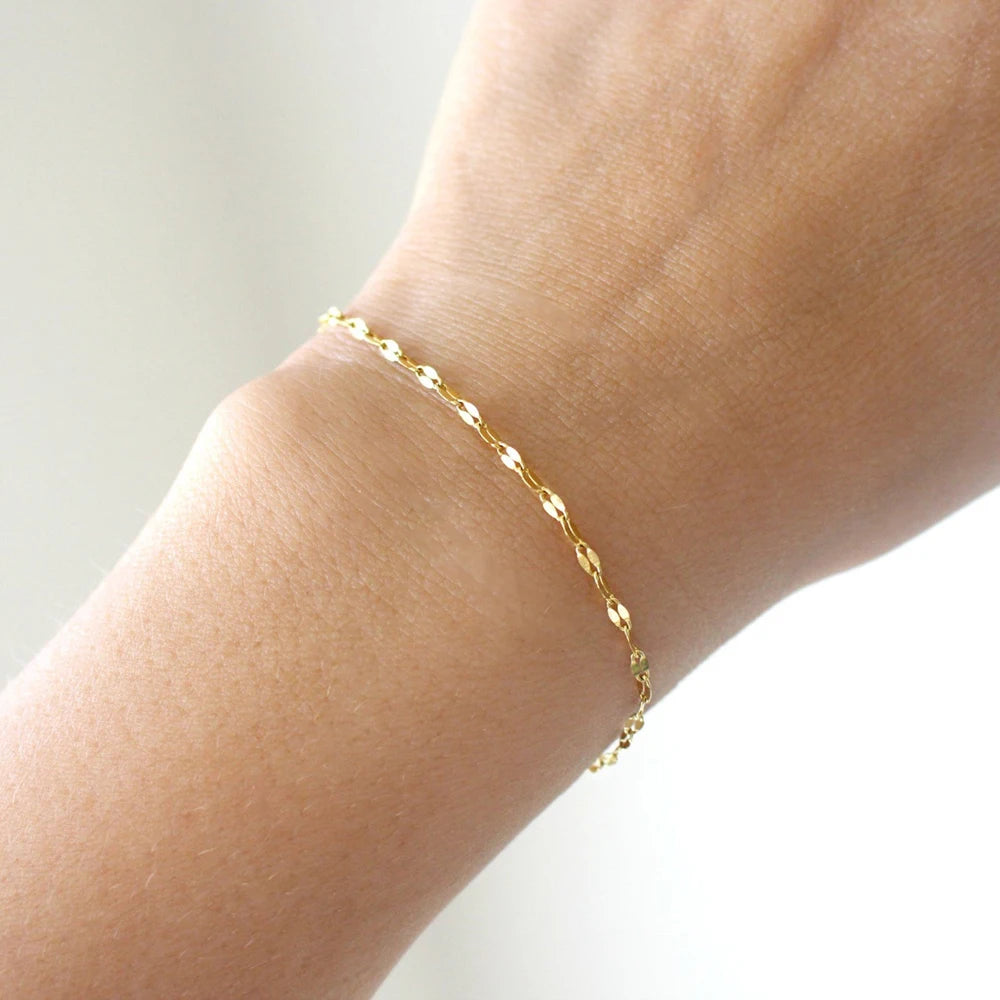 Adjustable Dainty Bracelet- Gold