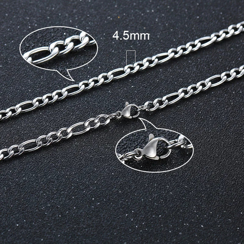 Figaro Necklace 5MM - Gold - BRAVAN Figaro Necklace 5MM - Gold  (Store description)
