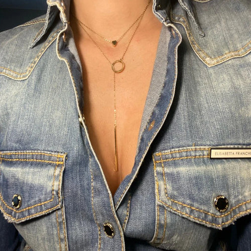 “Whisper of Love” Heart Choker - Gold