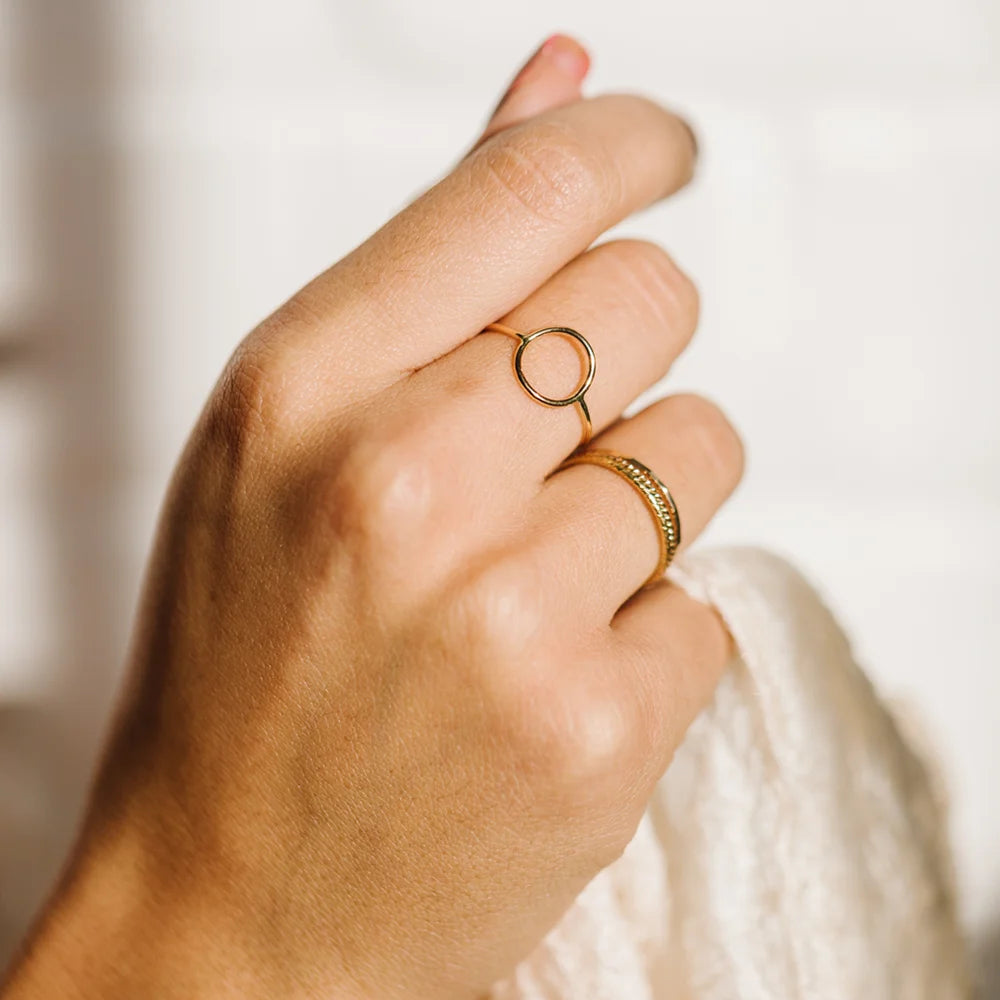 Minimalist Midi Ring – Gold
