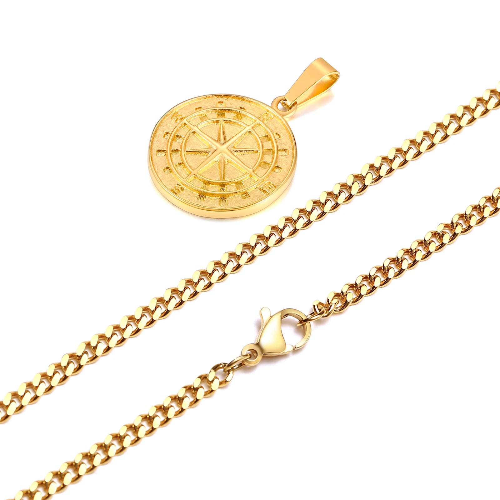 Compass Necklace - Gold - BRAVAN Compass Necklace - Gold  (Store description)