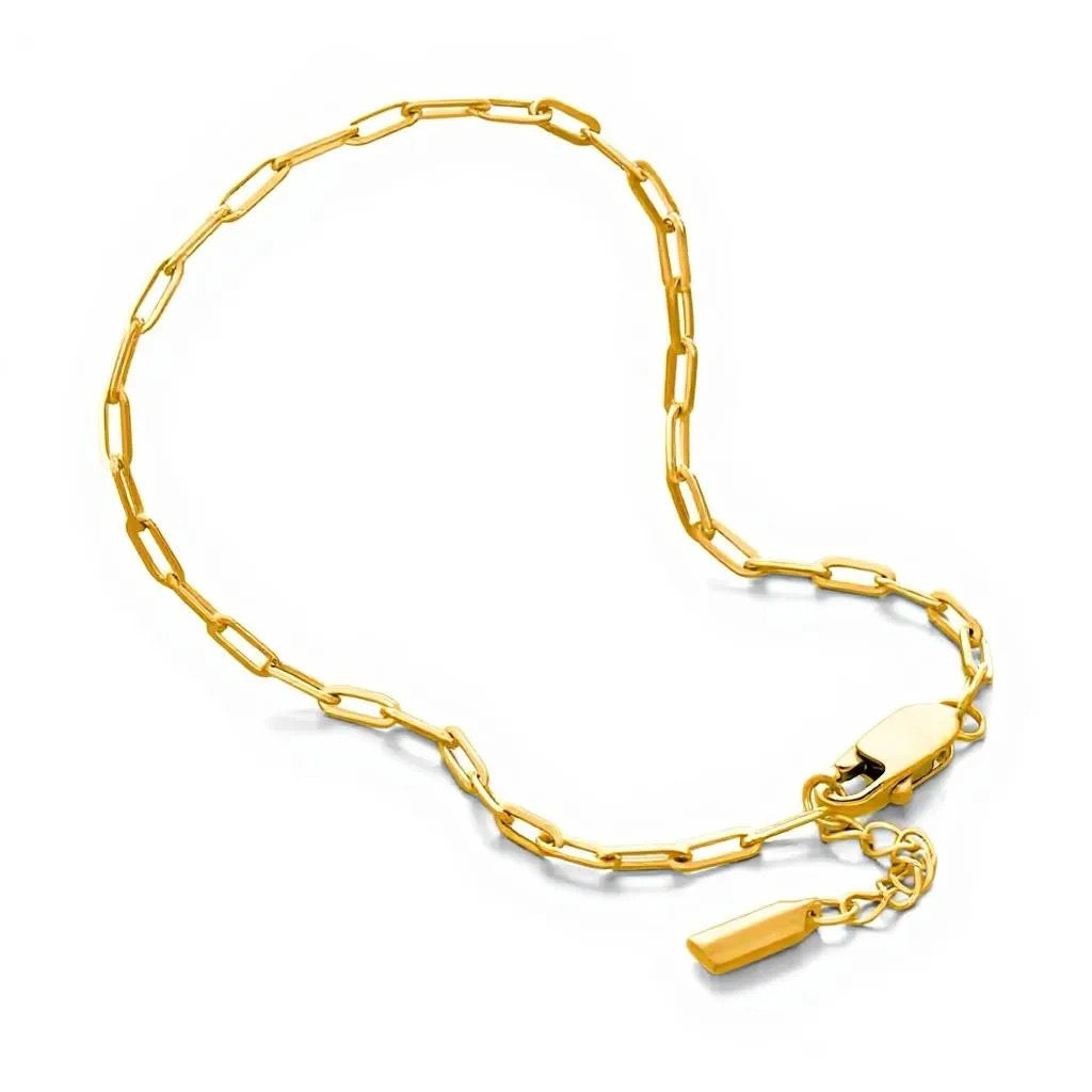 Men's Paperclip Bracelet - Gold