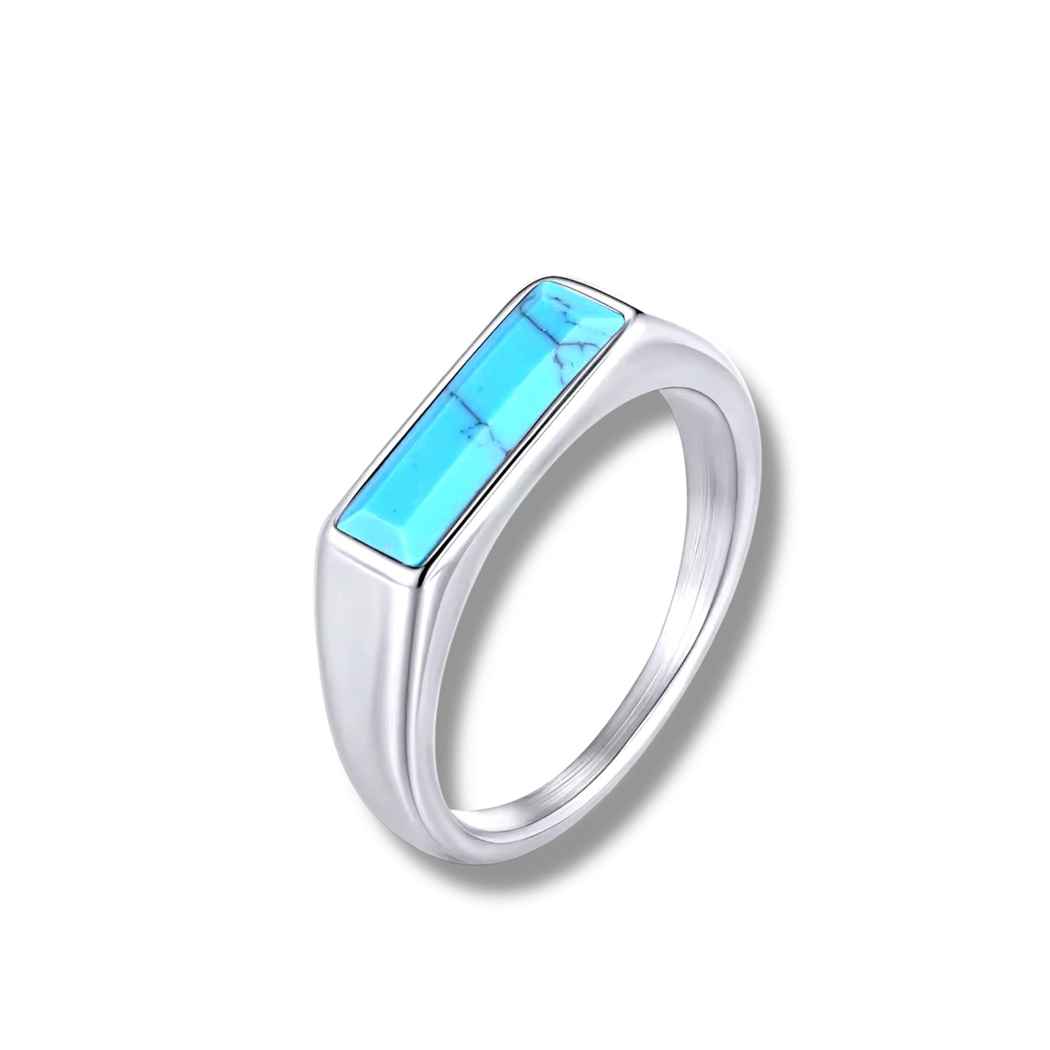 Natural Stone Signet Ring - Gold