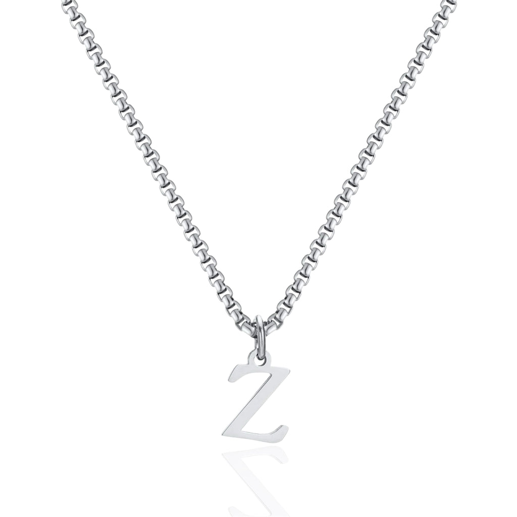 A-Z Letter Necklace - Silver