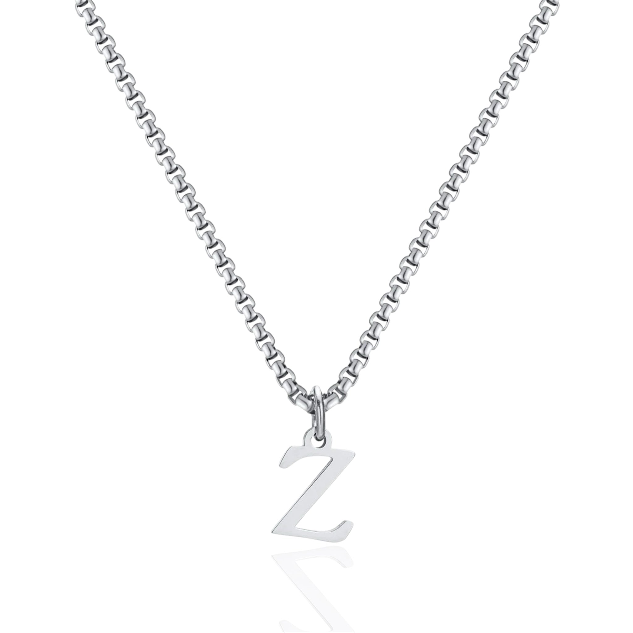 A-Z Letter Necklace - Silver