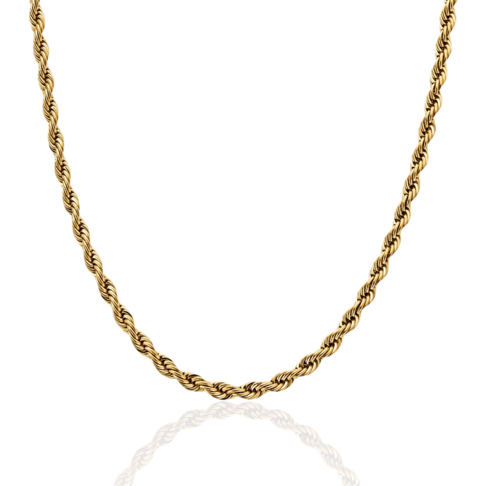 Twisted Rope Necklace - Gold