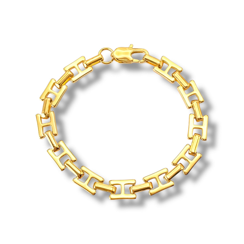 H Link Bracelet - Gold