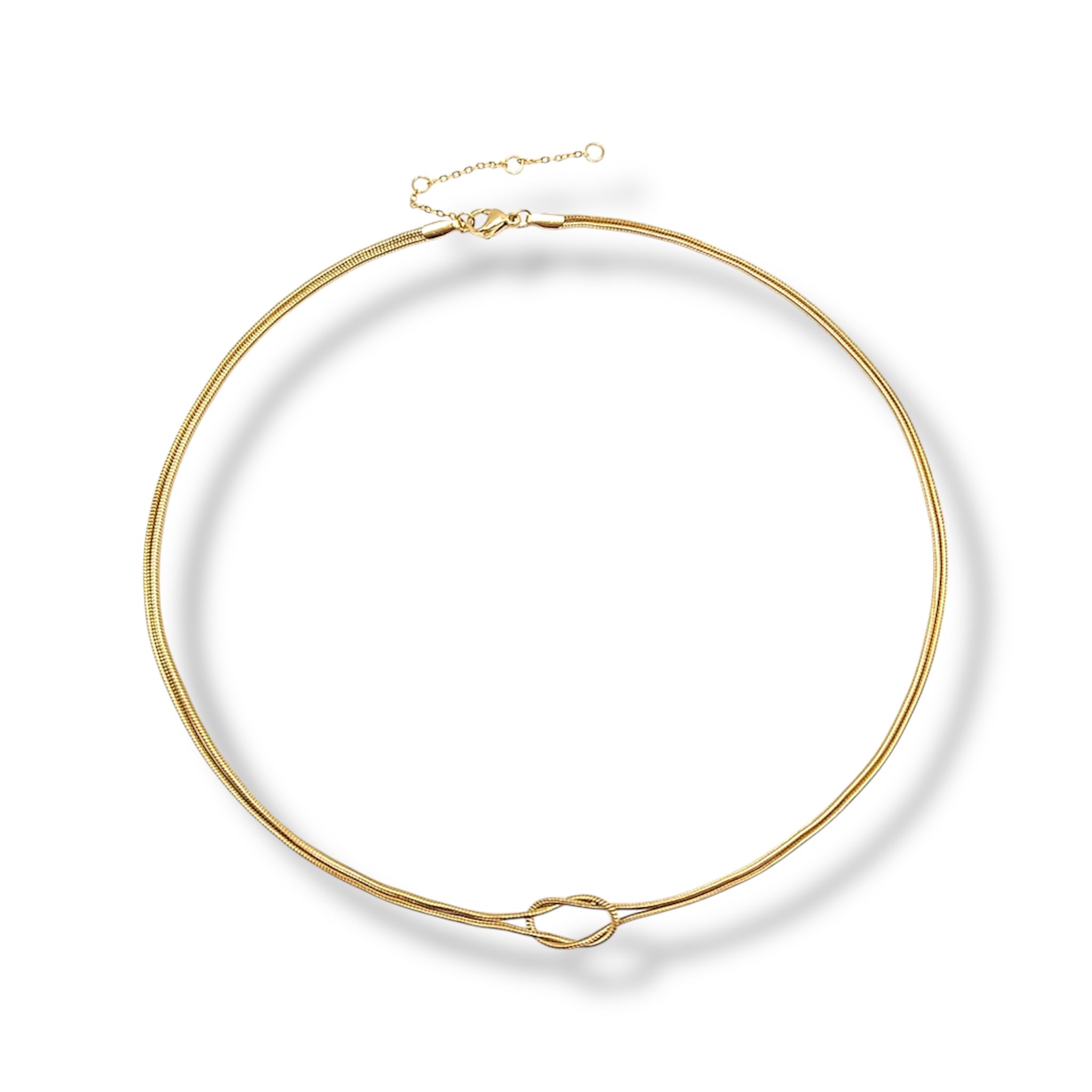 Minimalist Knotted Necklace - 14k Gold