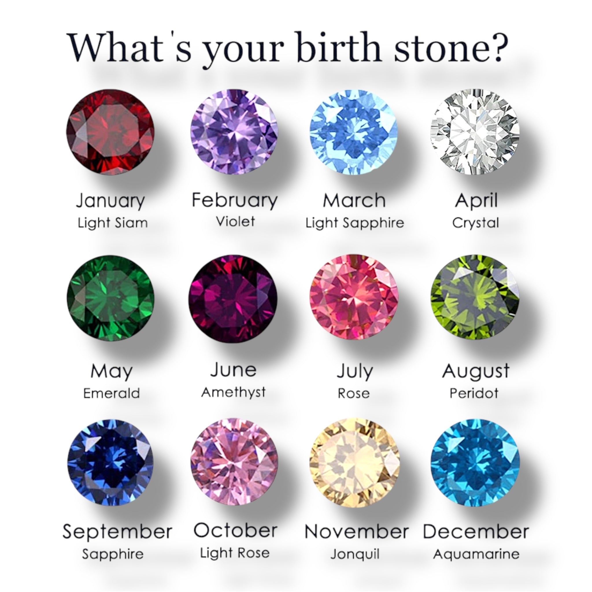 Round Birthstone Pendants - Gold