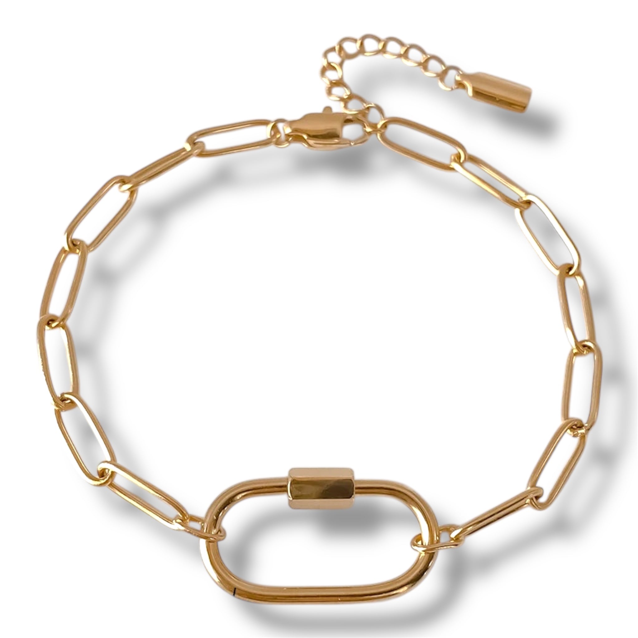 Buckle Pendant Bracelet - Gold