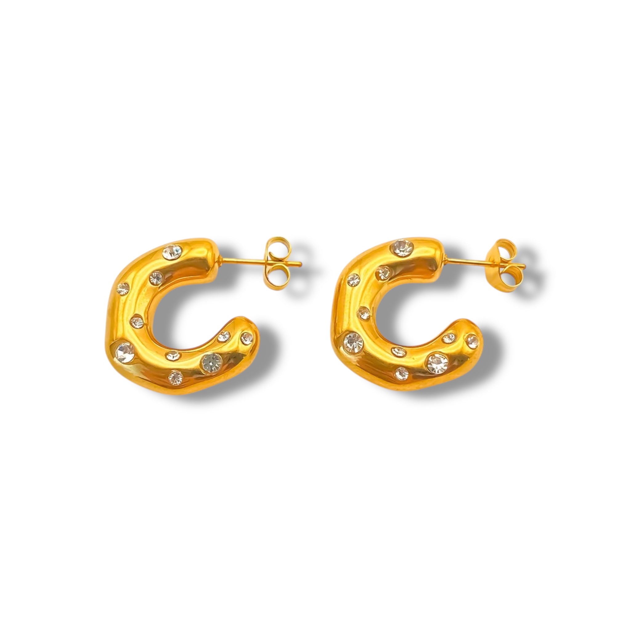 CC Hoop Earrings – Gold
