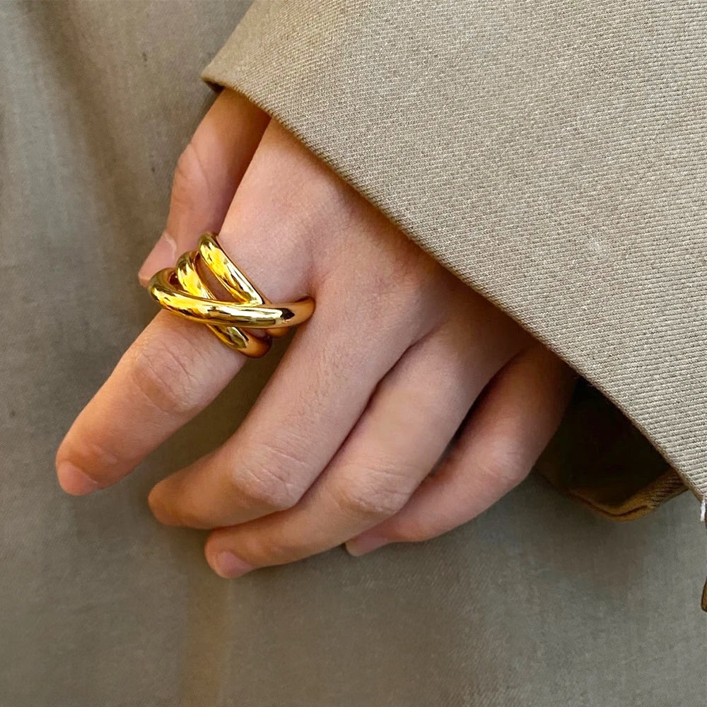 Wide Band Ring - Gold