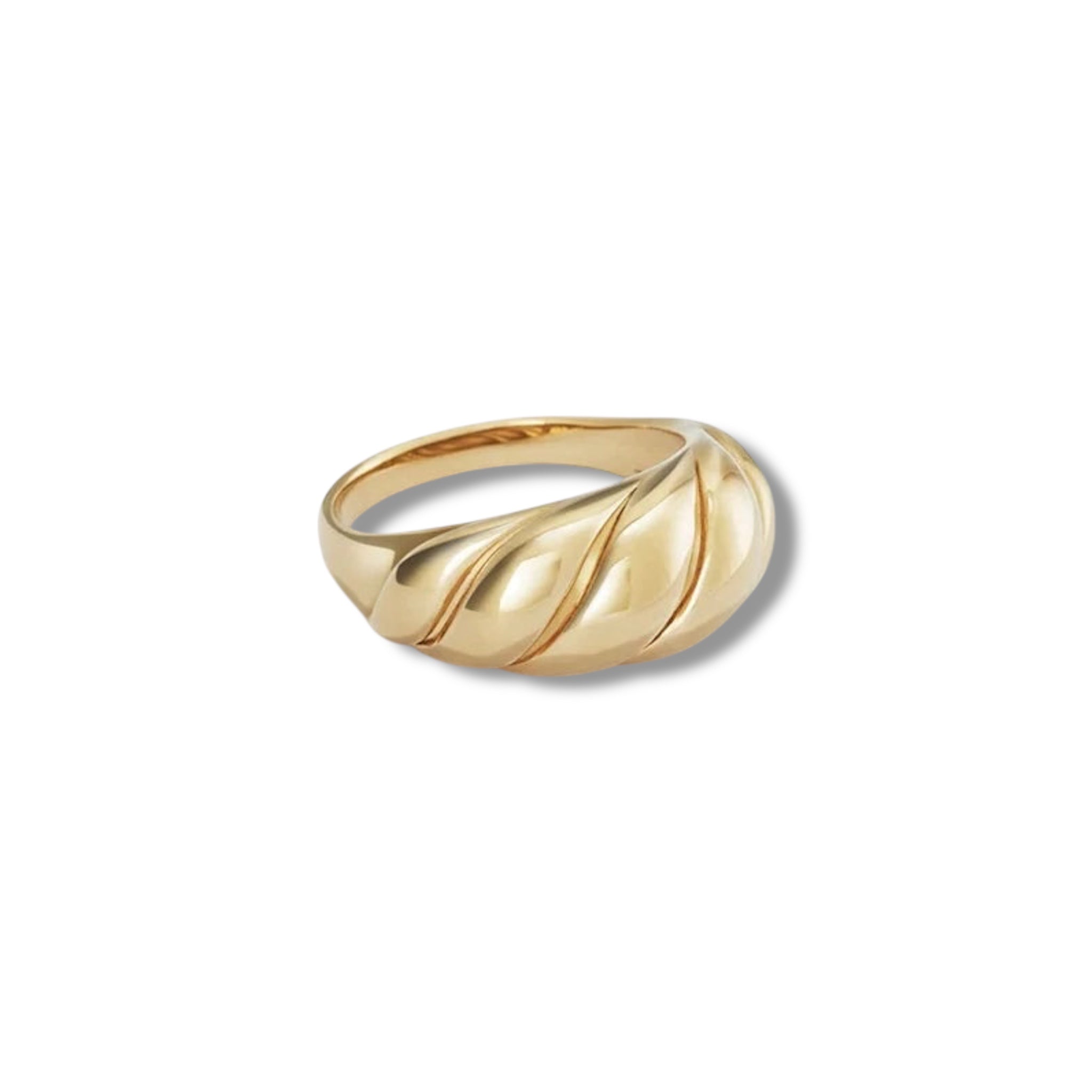 Classic Croissant Dome Ring - Gold