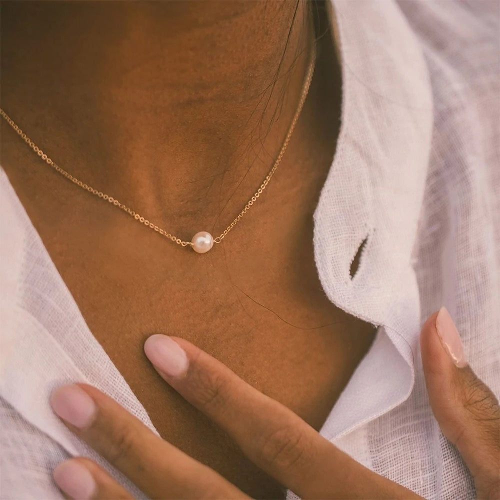 Pearl Choker - Gold