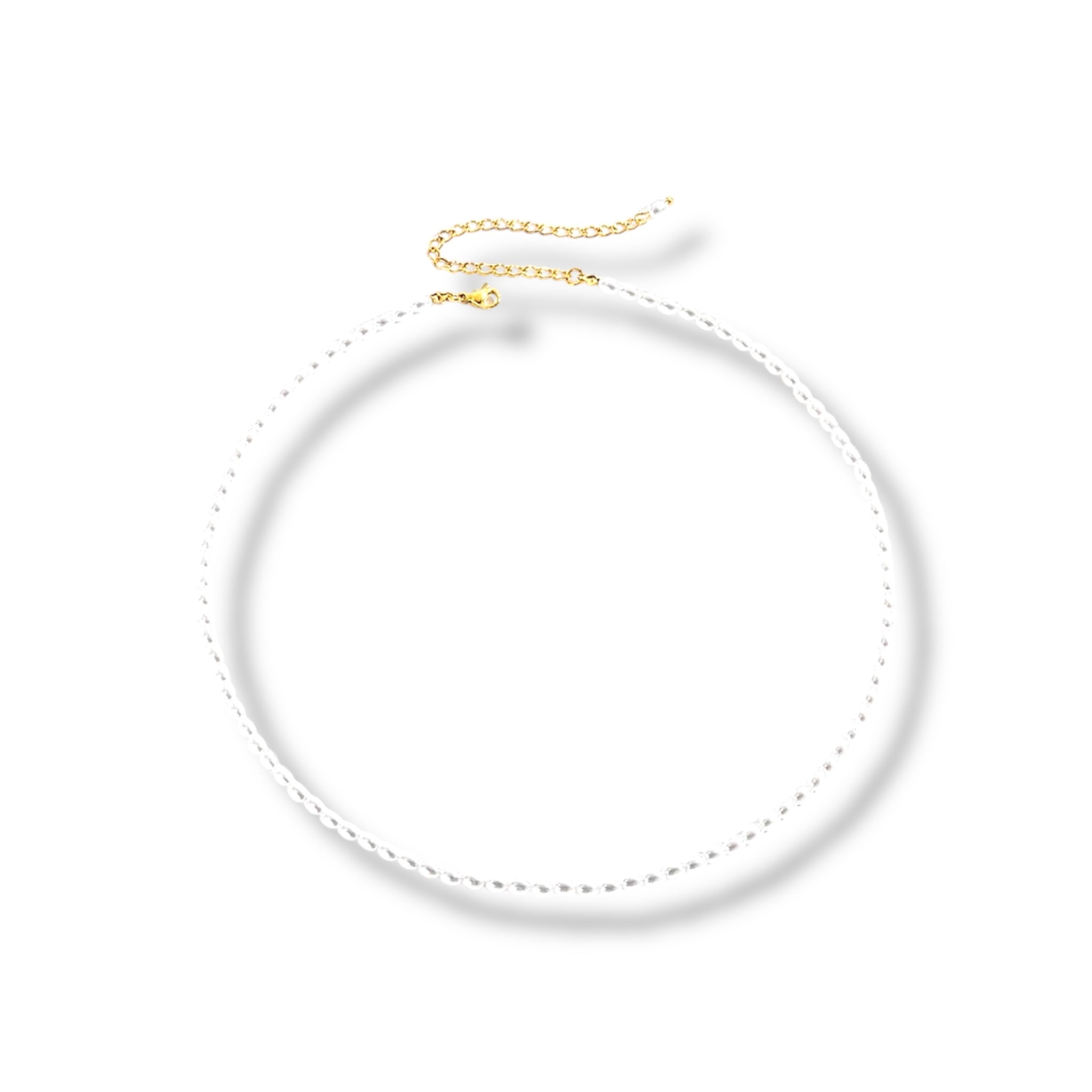 Freshwater Pearl Choker - Gold