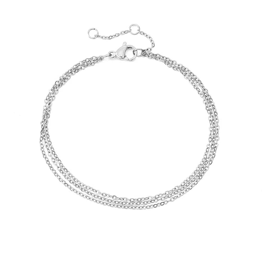 Multi-layer Thin Bracelet - Gold