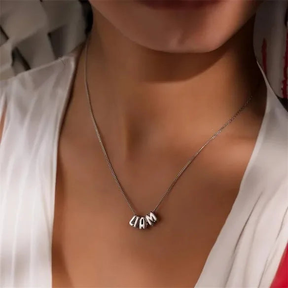 Bubble Name Necklace - Gold