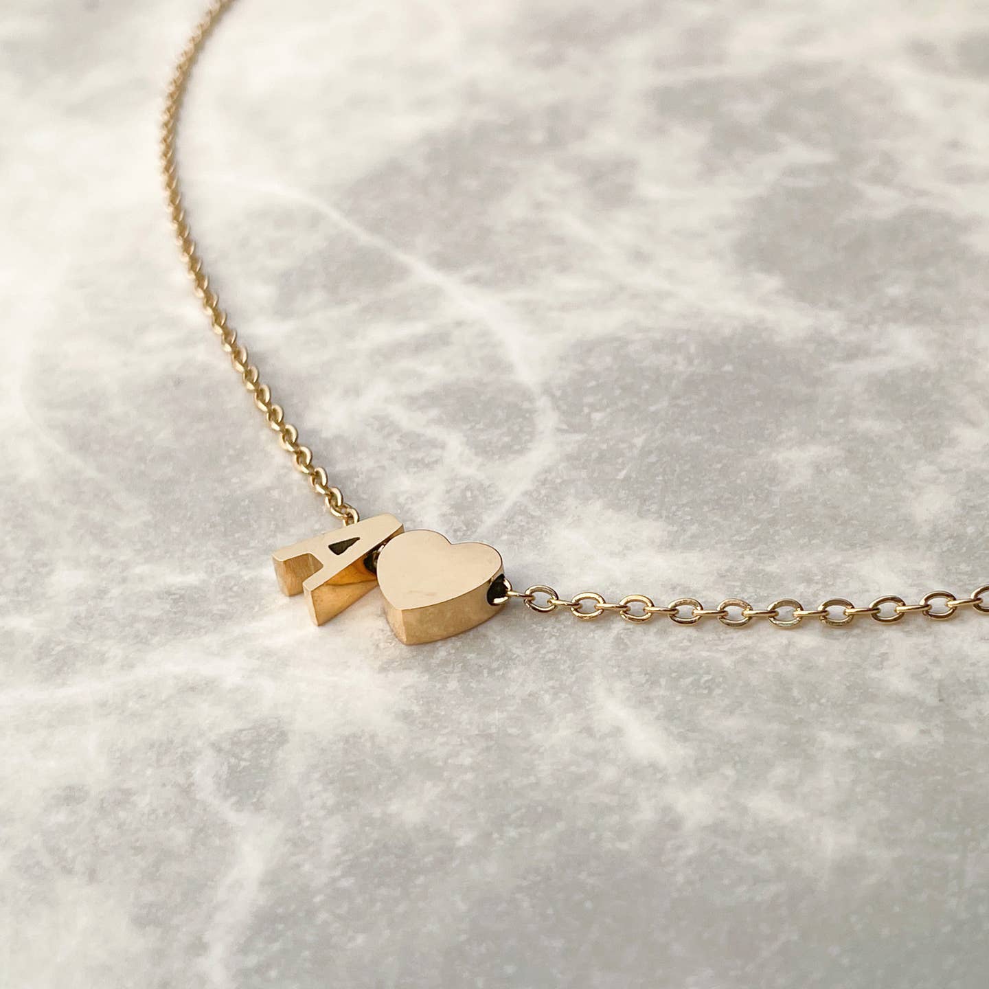 Dainty Initial DIY Necklace - Gold