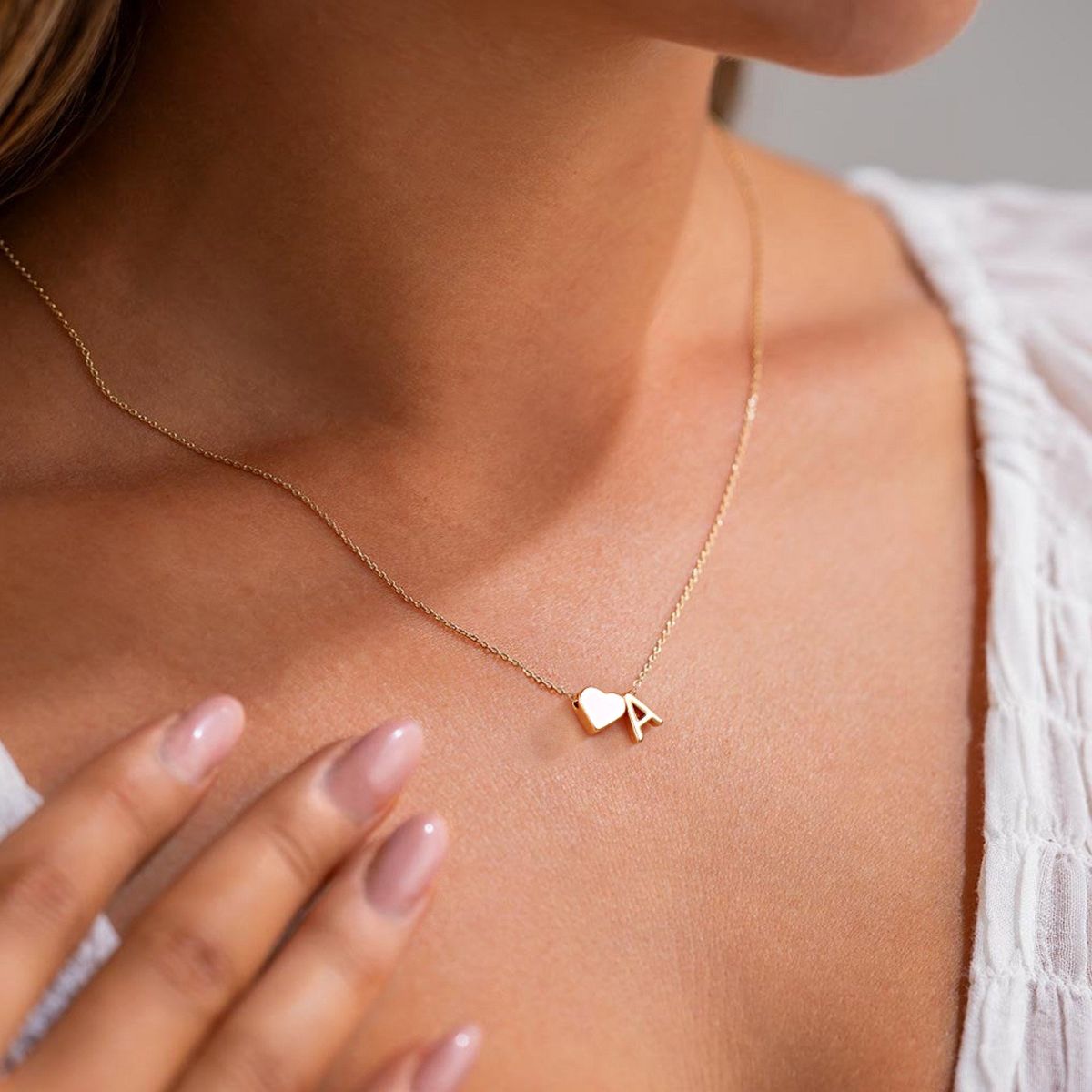 Dainty Initial DIY Necklace - Gold