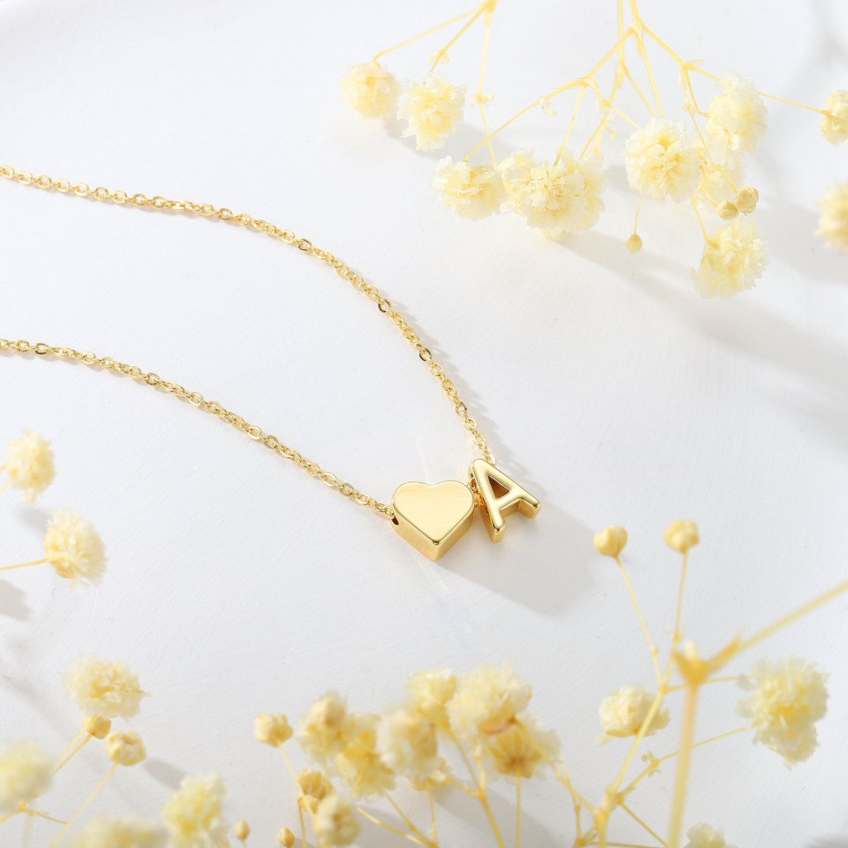 Dainty Initial DIY Necklace - Gold
