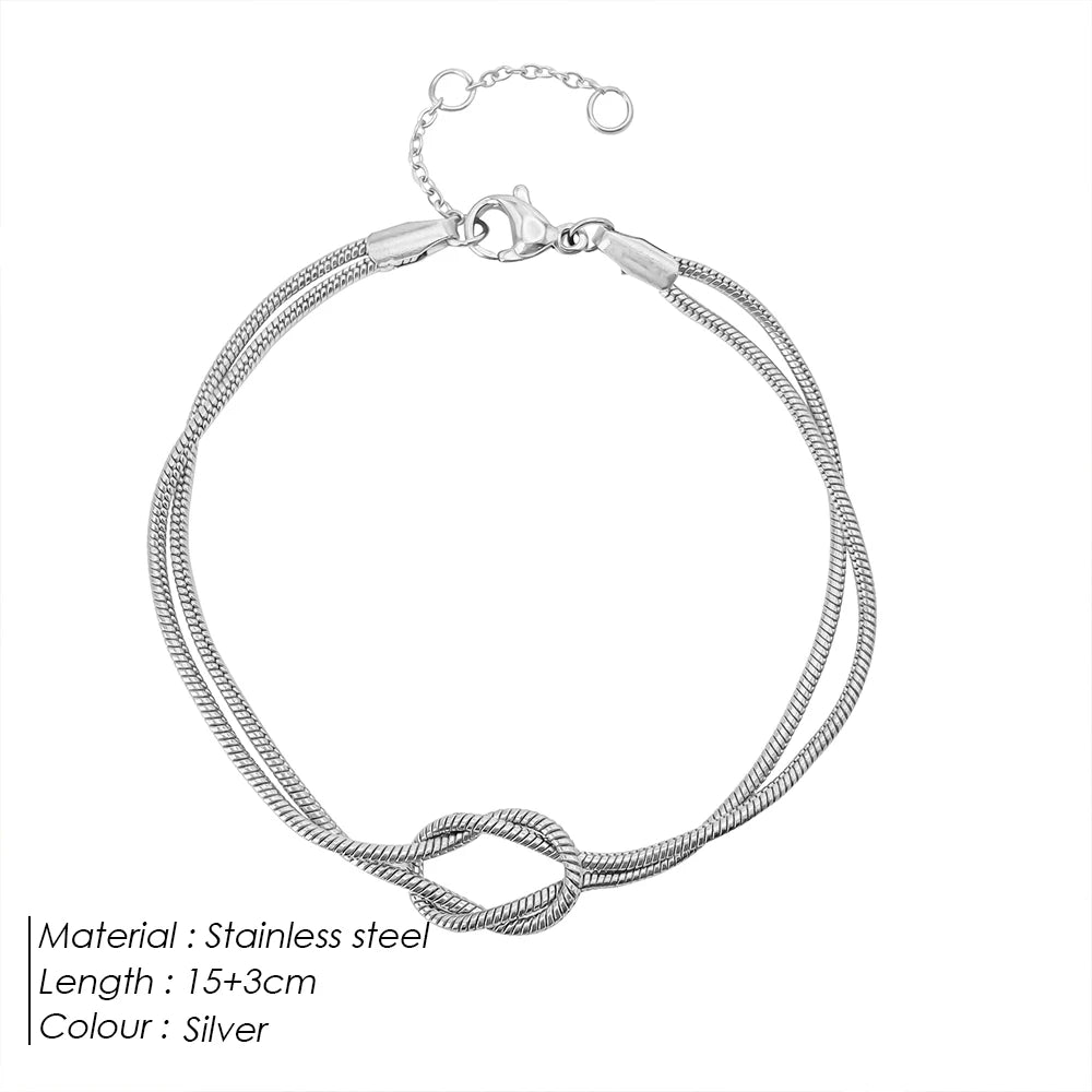 Minimalist Knotted Bracelet - Gold