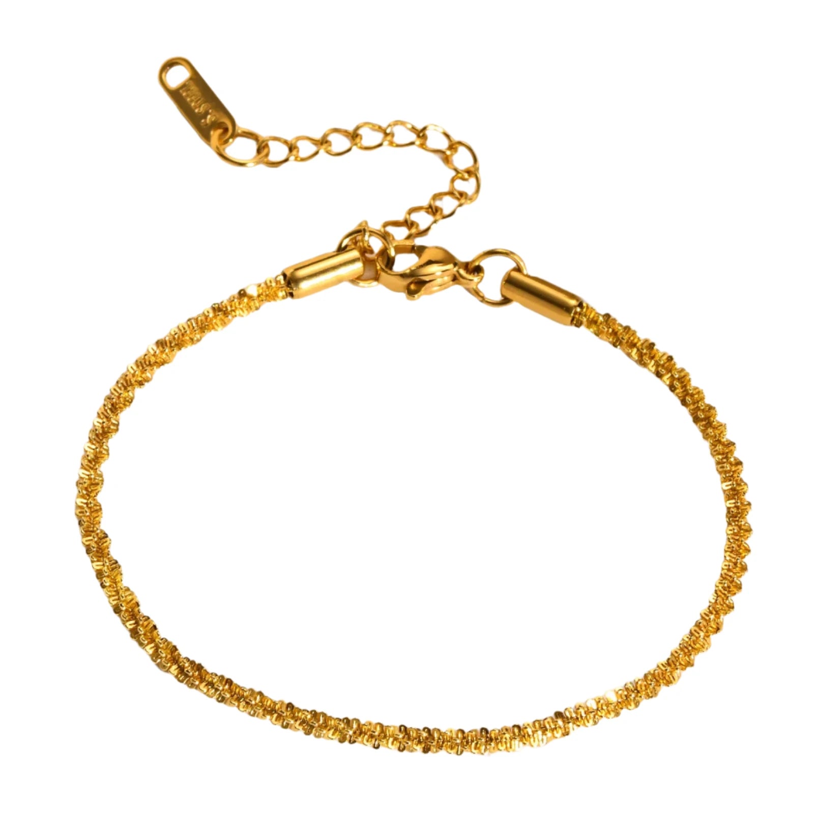 Gypsophila Rolo Link Bracelet 2.5MM - Gold - BRAVAN Gypsophila Rolo Link Bracelet 2.5MM - Gold  (Store description)