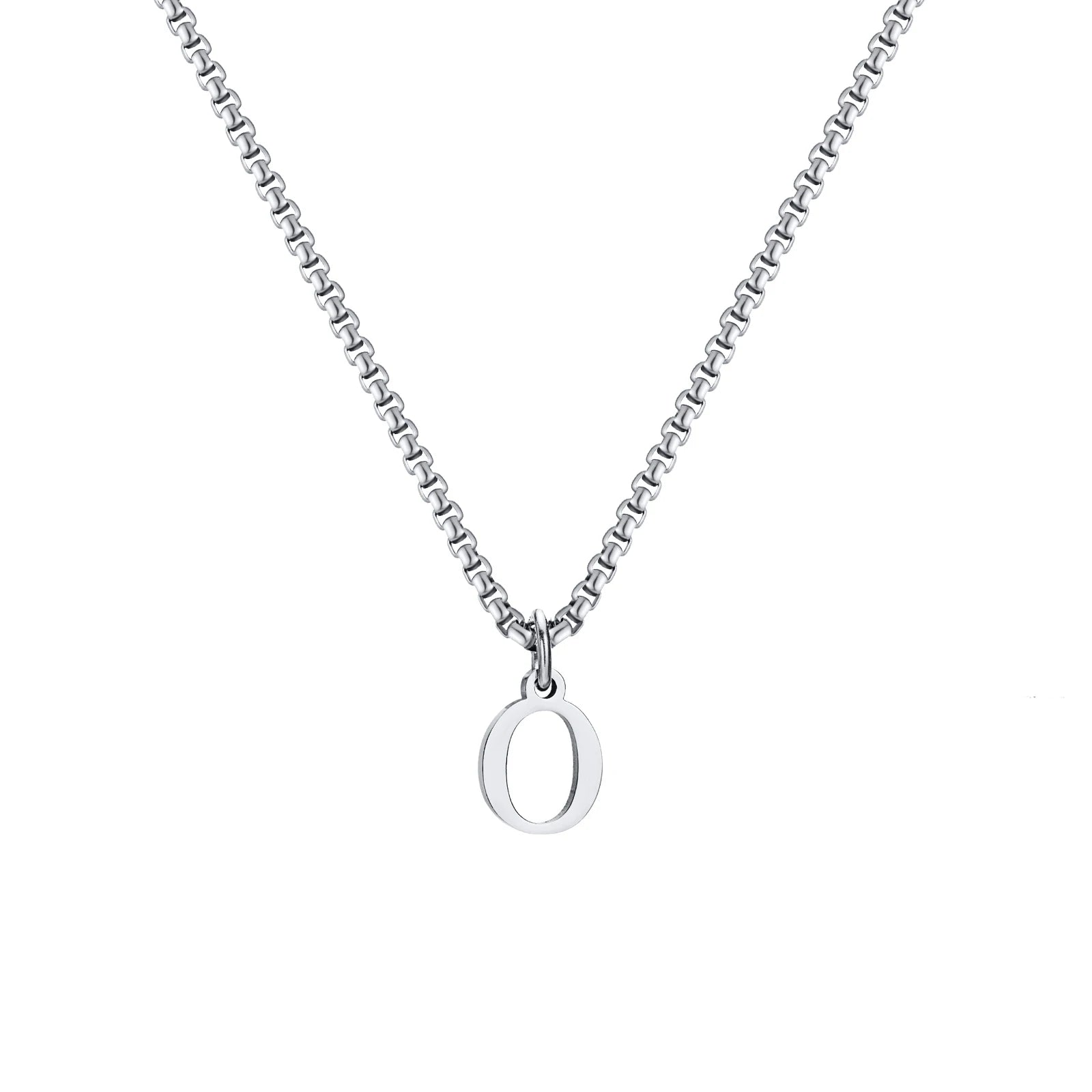 A-Z Letter Necklace - Silver - BRAVAN A-Z Letter Necklace - Silver  (Store description)