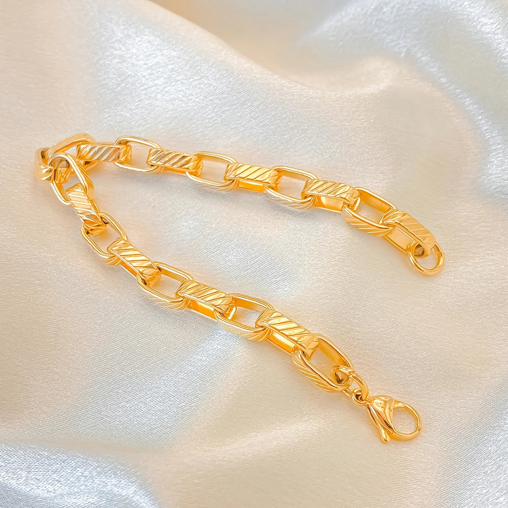 Chain Bracelet 8MM - Gold