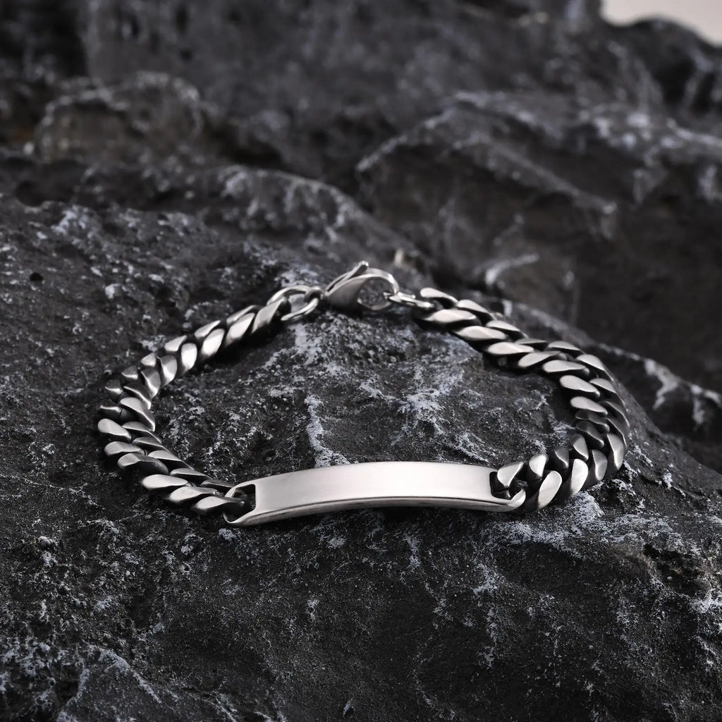 Custom Cuban Bracelet - Silver - BRAVAN Custom Cuban Bracelet - Silver  (Store description)