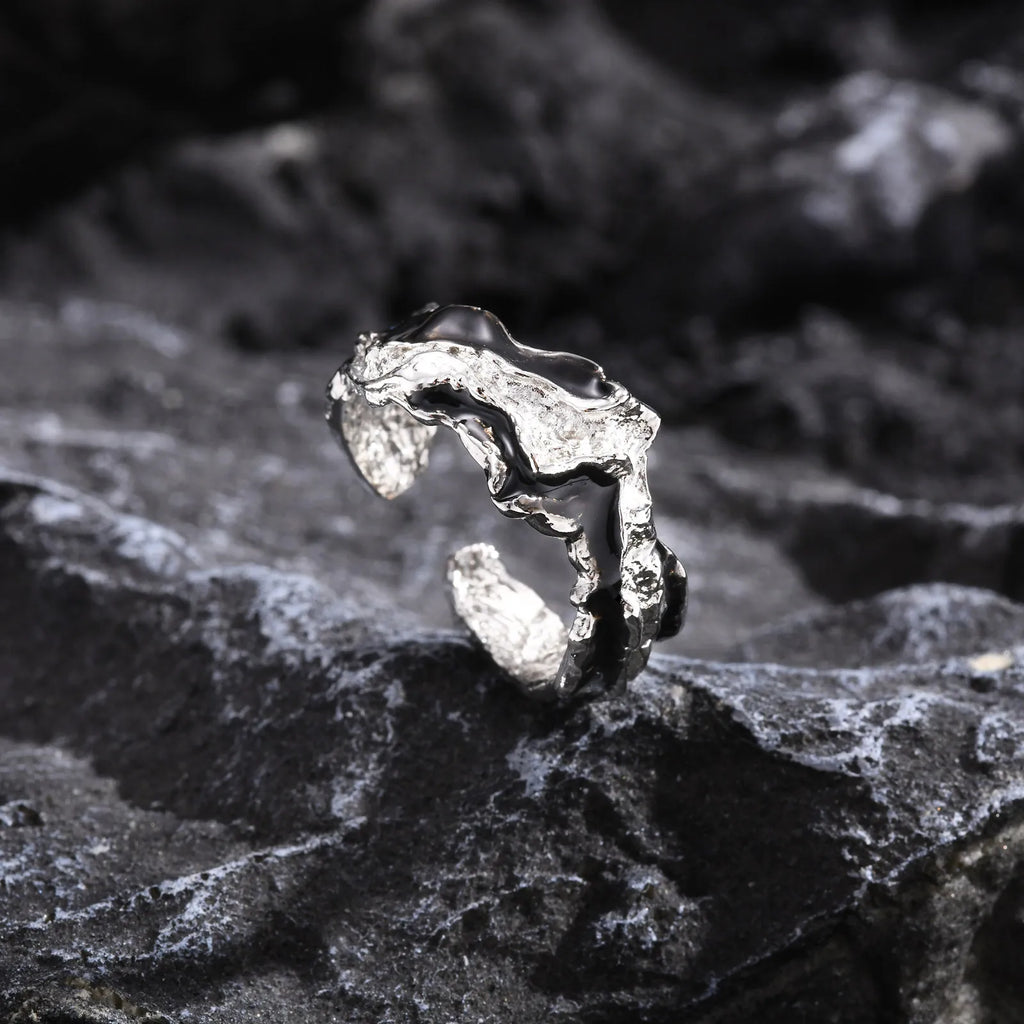 Lava Ring - Silver - BRAVAN Lava Ring - Silver  (Store description)