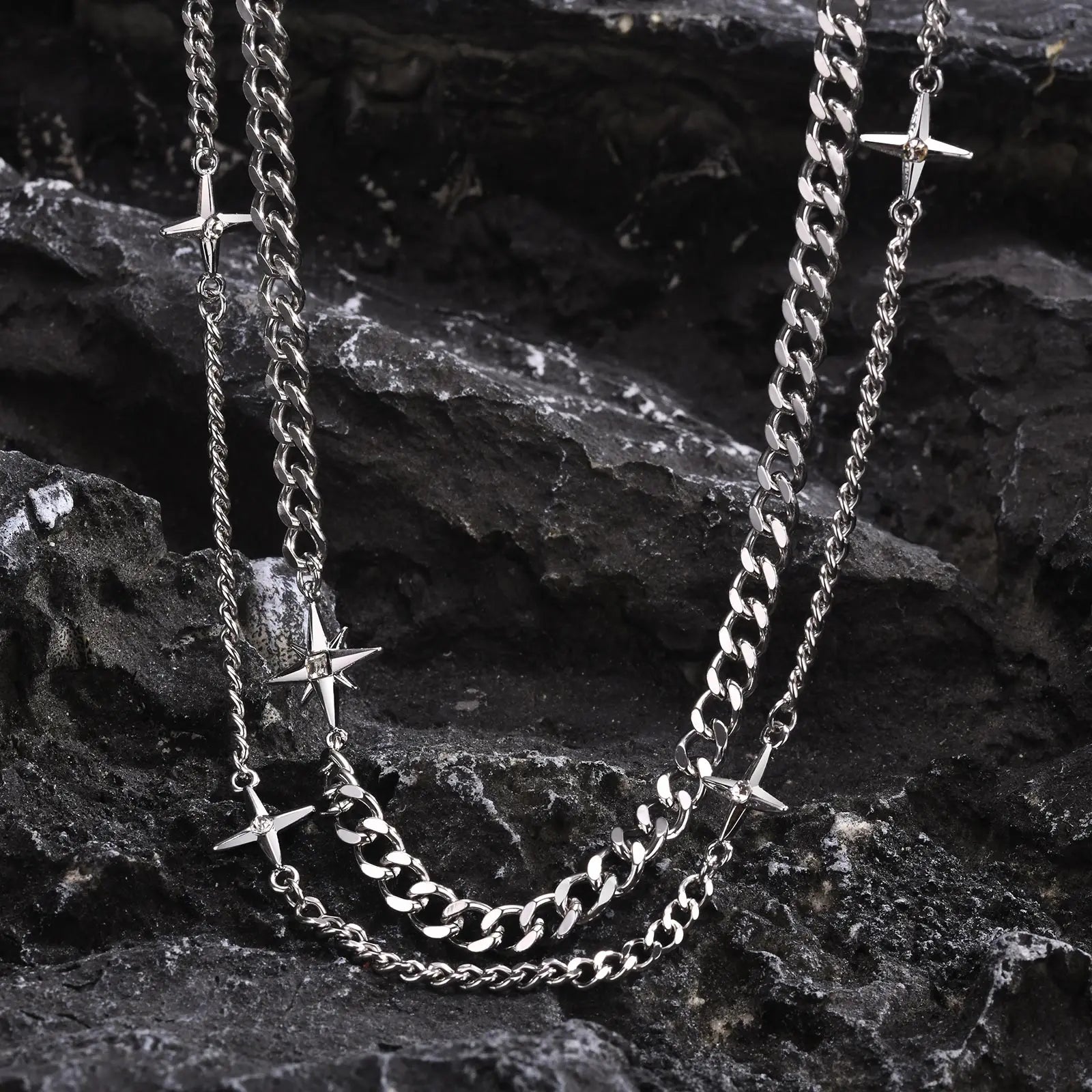 Star Necklace - Silver - BRAVAN Star Necklace - Silver  (Store description)
