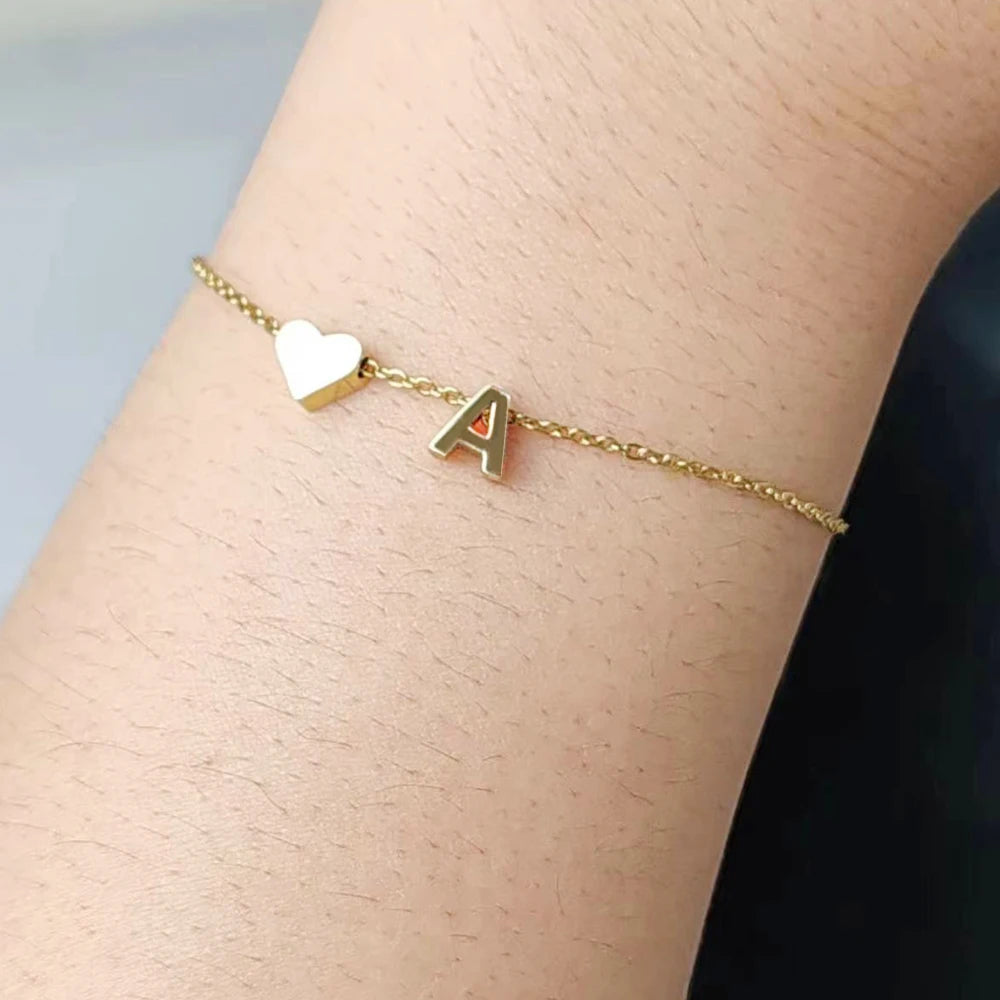 Dainty DIY Initial Bracelet - Gold