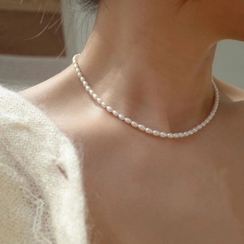 Freshwater Pearl Choker - Gold