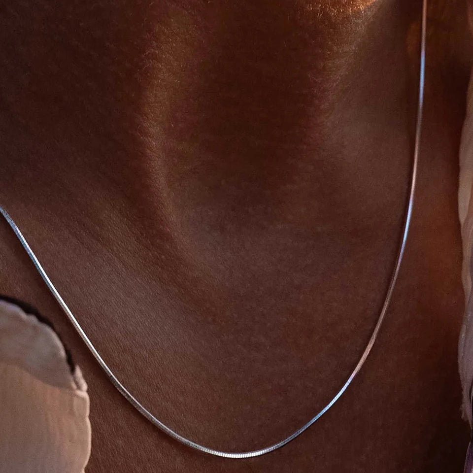 Snake Bone Necklace - Gold - BRAVAN Snake Bone Necklace - Gold  (Store description)