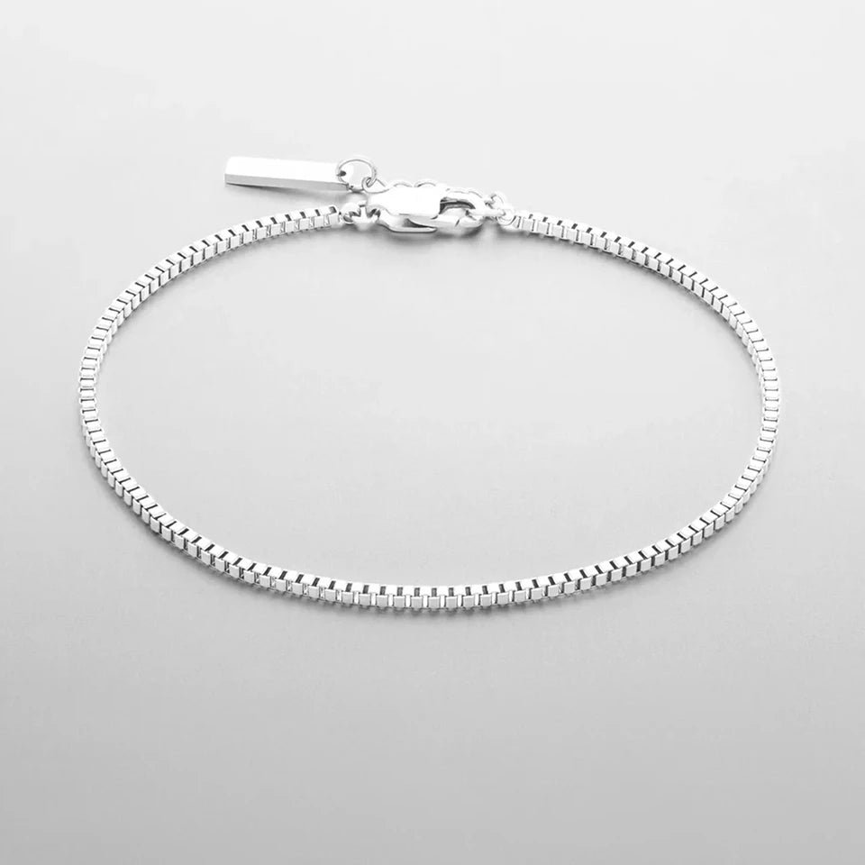 Box Chain Bracelet - Gold - BRAVAN Box Chain Bracelet - Gold  (Store description)