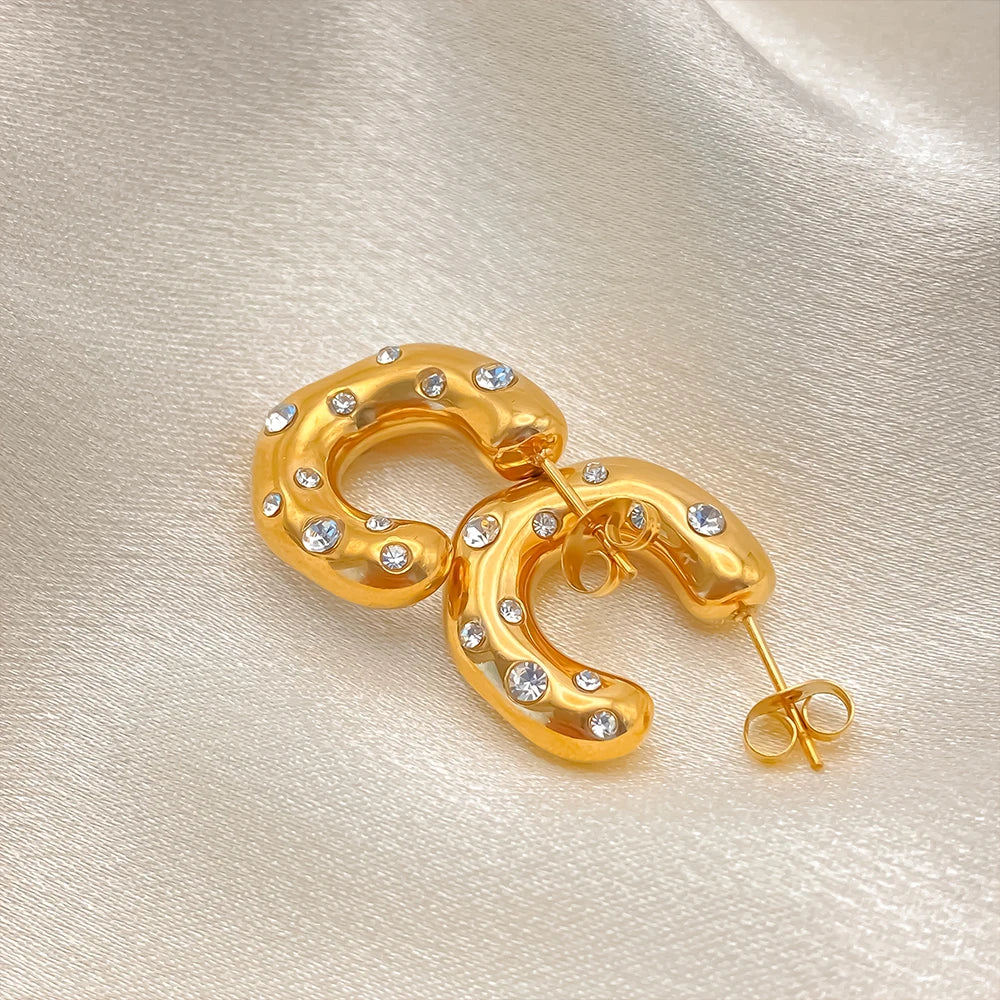 CC Hoop Earrings – Gold