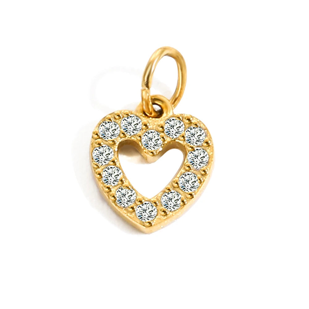 Elegant Heart Pendants - Gold