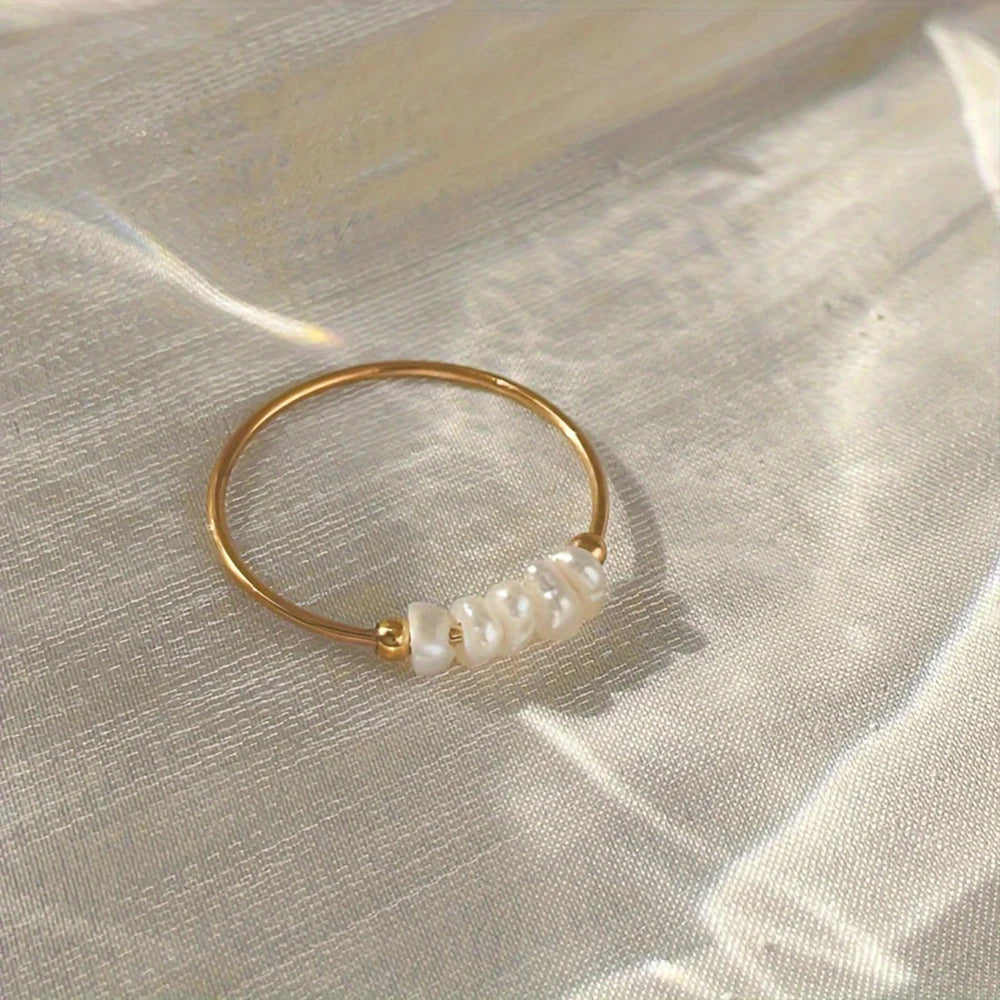 Freshwater Pearl Ring - Gold