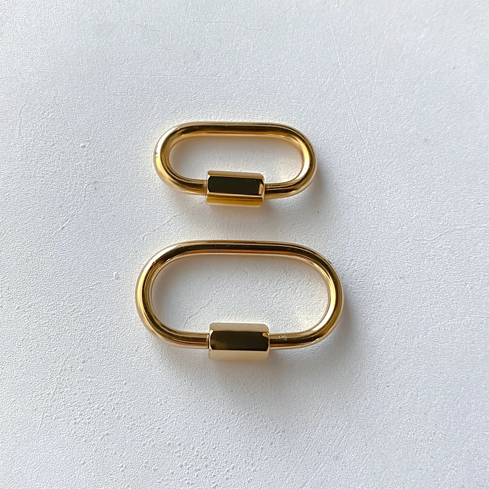 Carabiner Lock Pendant - Gold
