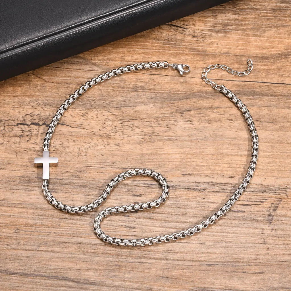 Cross Necklace - Silver - BRAVAN Cross Necklace - Silver | Waterproof Men’s Jewelry – BRAVANA  (Store description)