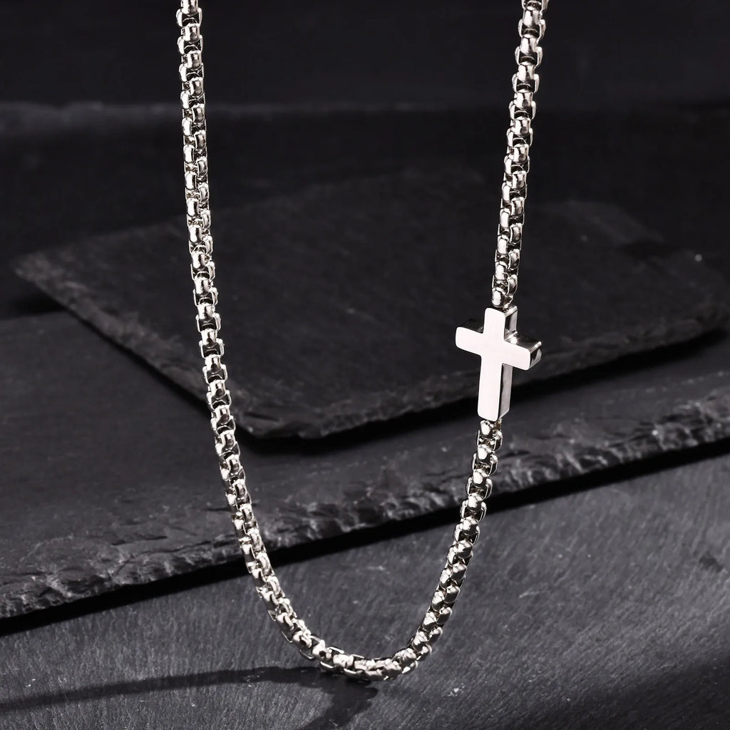 Cross Necklace - Silver - BRAVAN Cross Necklace - Silver | Waterproof Men’s Jewelry – BRAVANA  (Store description)