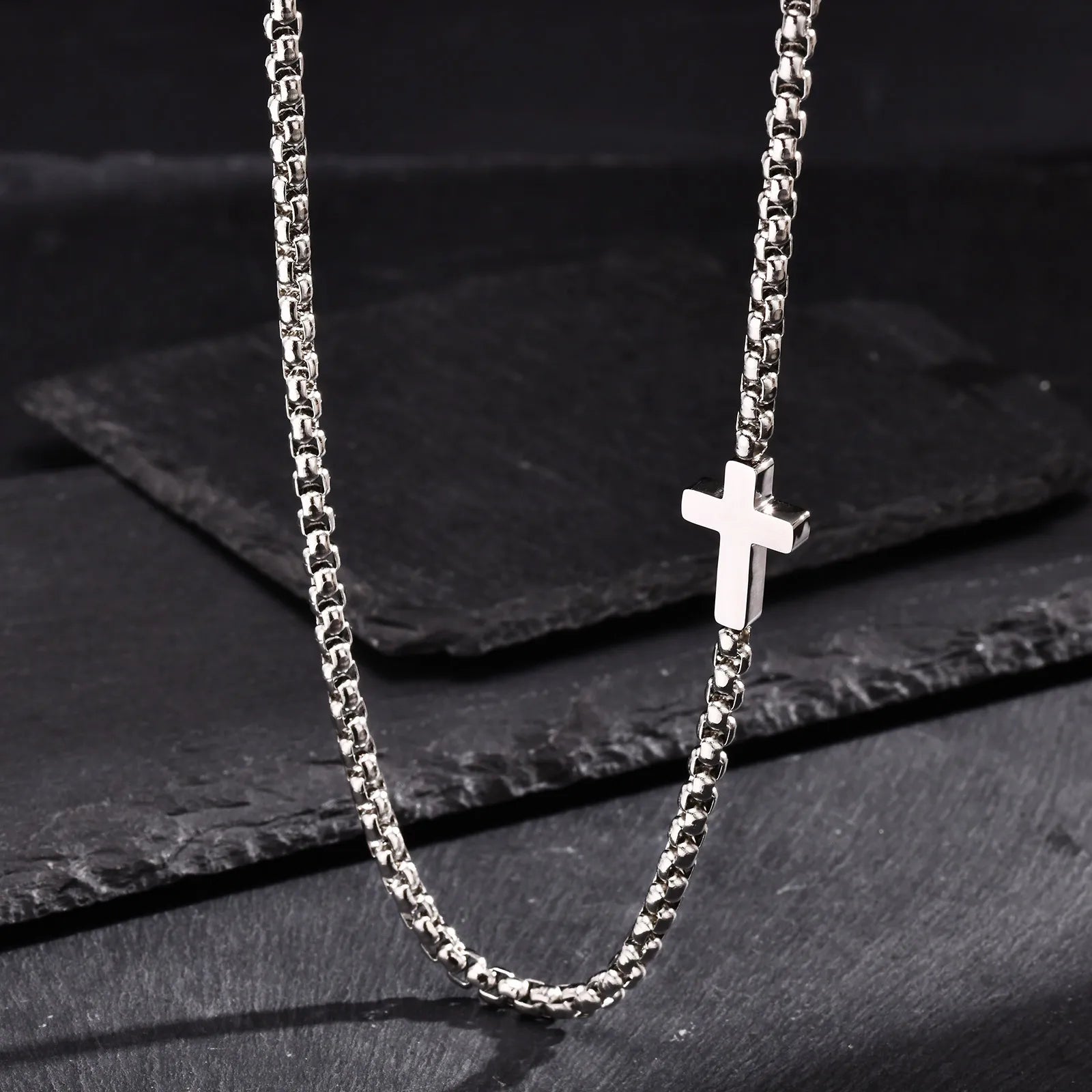 Cross Necklace - Silver - BRAVAN Cross Necklace - Silver | Waterproof Men’s Jewelry – BRAVANA  (Store description)