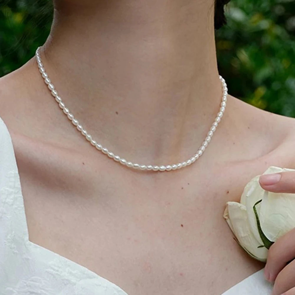 Freshwater Pearl Choker - Gold