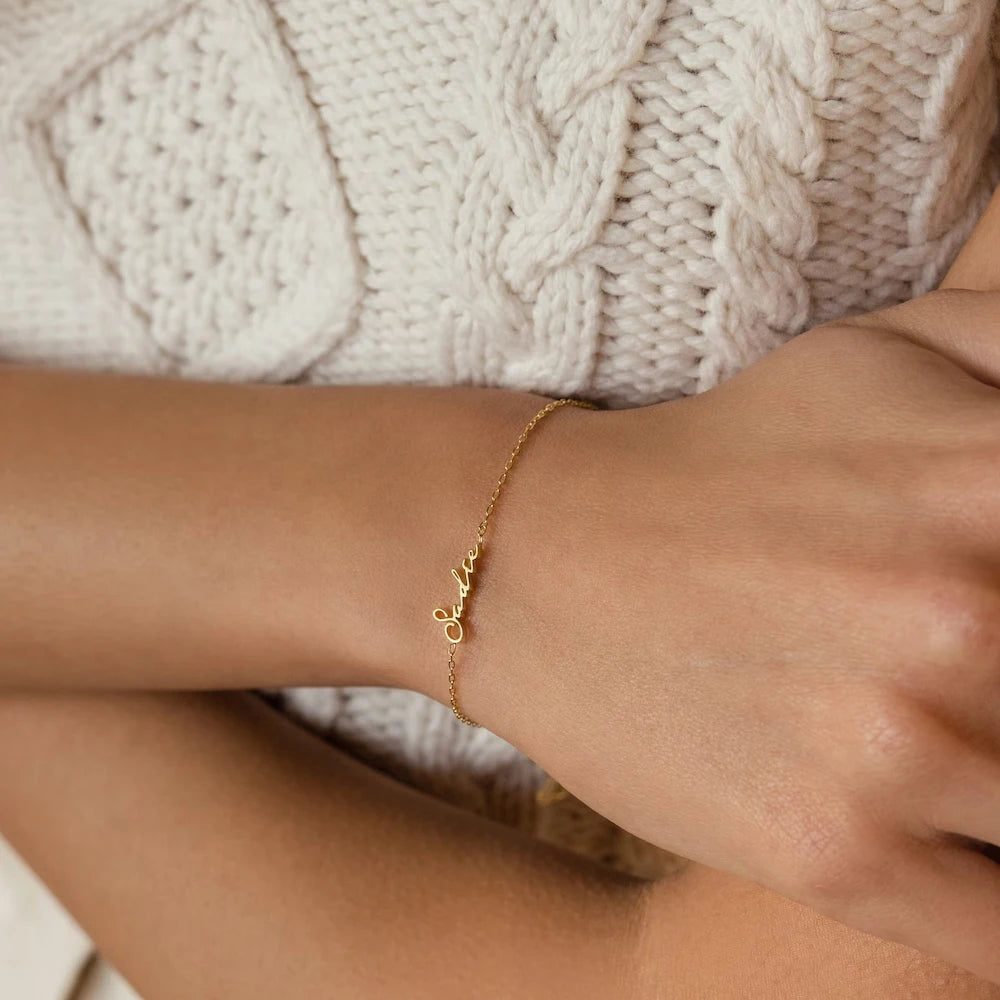 Custom Name Bracelet - Gold